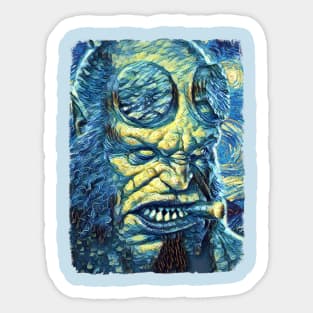 HellboyVan Gogh Style Sticker